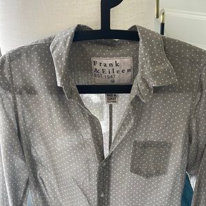 Frank & Eileen Barry Polka Dot Button Down Shirt